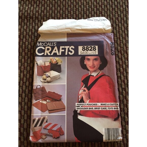 McCall's 8828 Pouch Bag Clutch Brief Case Tote Crafts Sewing Pattern Uncut 1983 - Picture 3 of 4